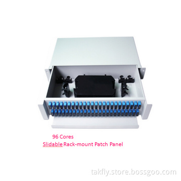 96 Cores Slidable Rack Mount Fiber Optic Patch Panel`